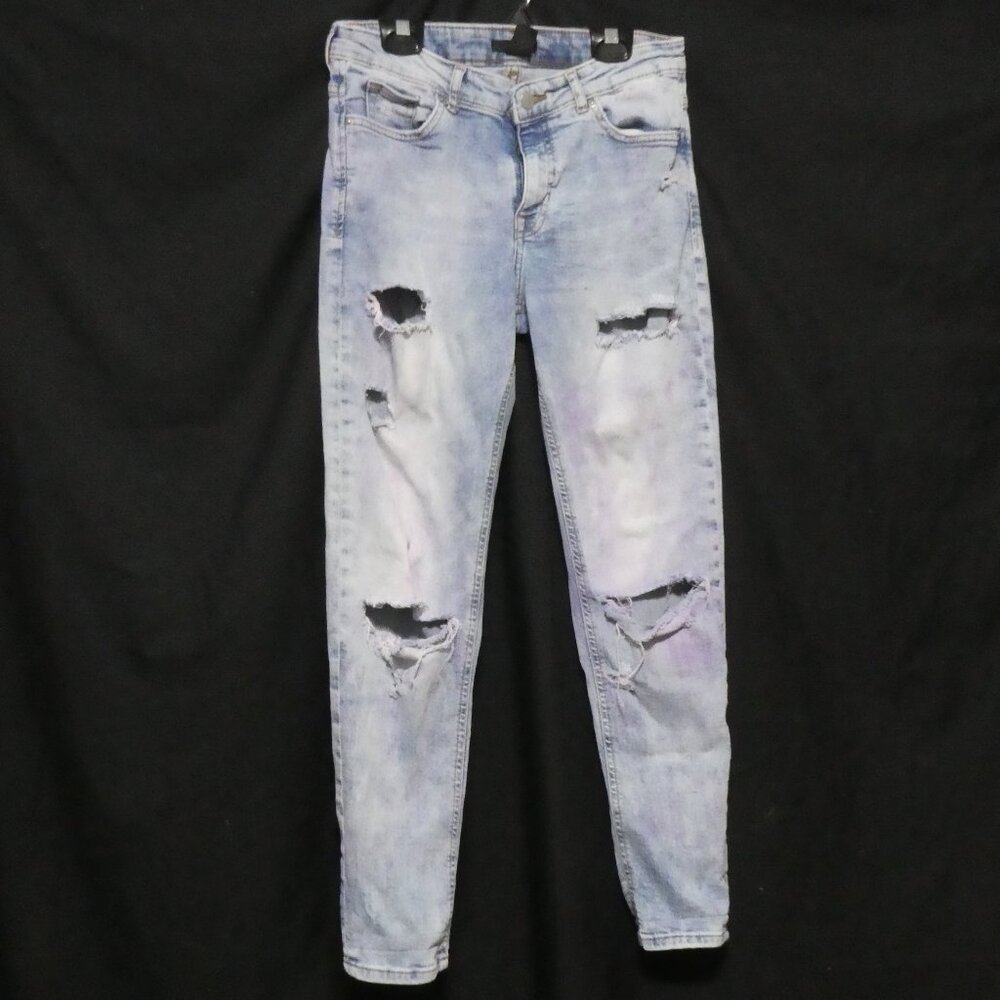 H&M | size 4 | Faded Blue | Distressed Denim - Jeans